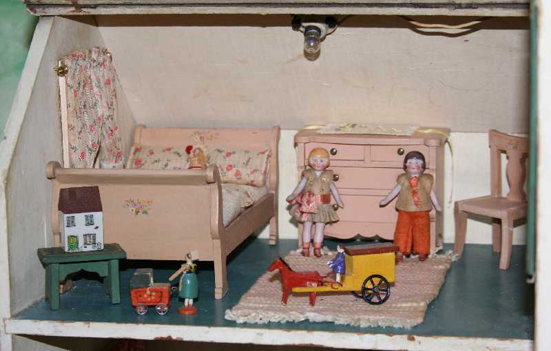 Vintage Victorian Dollhouse, Fully Furnished and Wired for Electricity